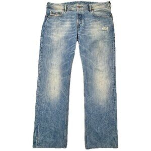 VTG Y2K Diesel Zatiny Bootcut Jeans Men’s 36x32 Faded Blue Italy Made 008IK Wash